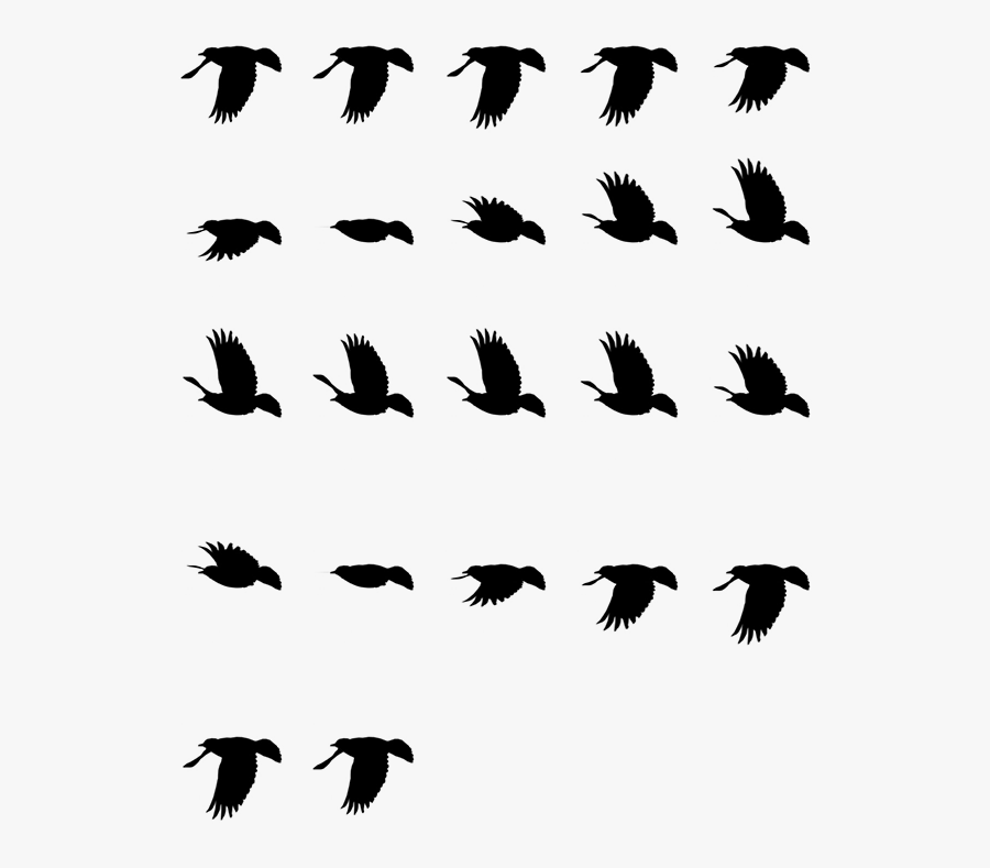 Flip Book Animation Transprent - Flying Bird Sprite Sheet, Transparent Clipart