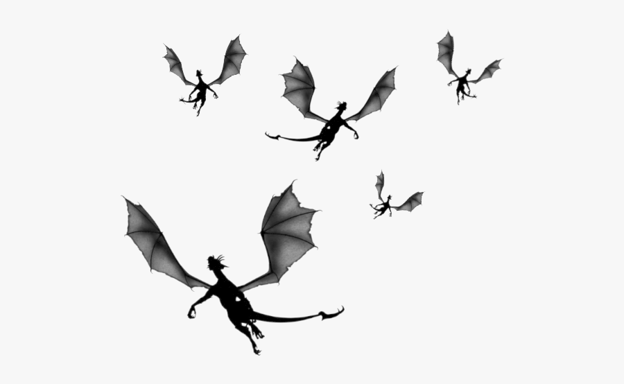 Game Of Thrones Flying Dragon Clipart Silhouettes Image - Game Of Thrones Dragon Silhouette, Transparent Clipart