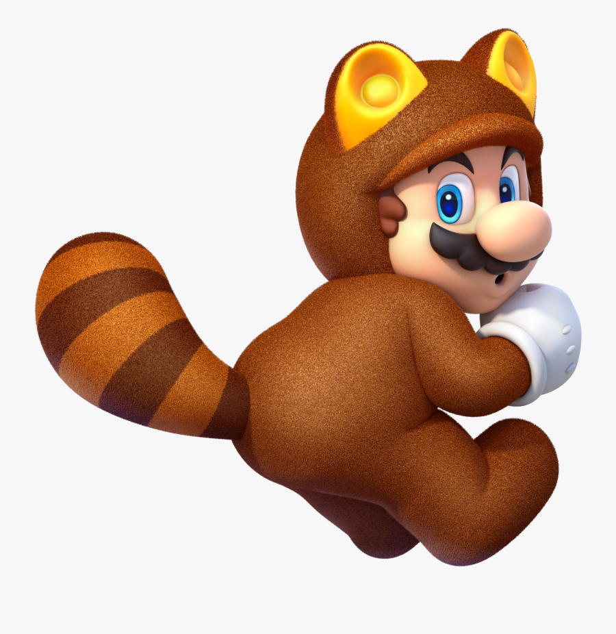 Animated Art,muscle,stuffed Toy,animal Figure,fictional - Mario Kart 8 Deluxe Tanooki Mario, Transparent Clipart