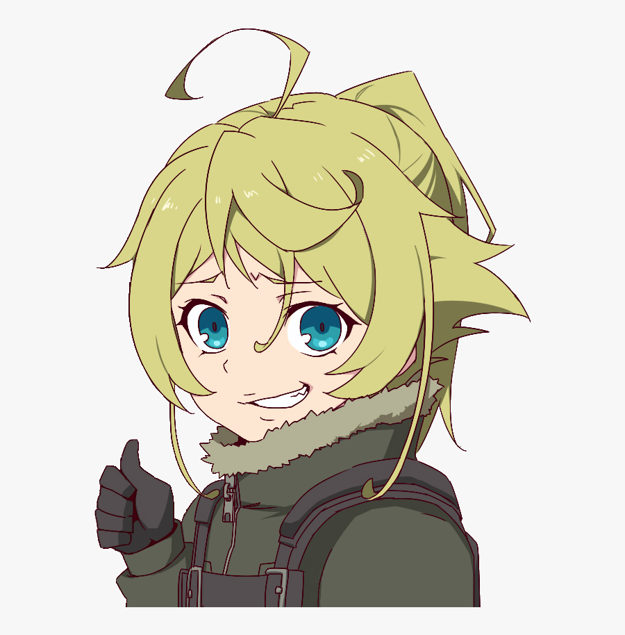 Anime Clipart Thumbs Up - Saga Of The Tanya Evil Hentai, Transparent Clipart