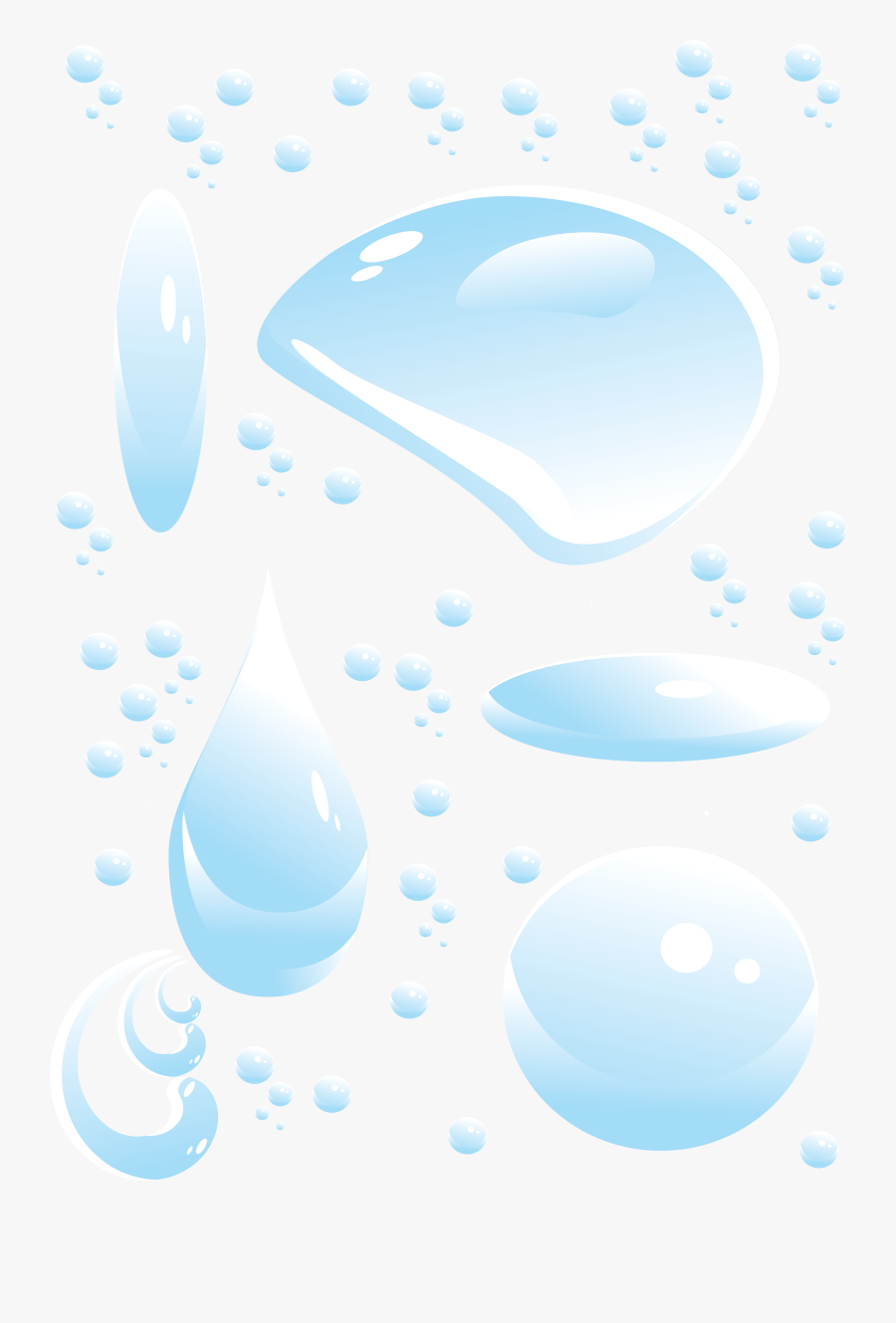 Water Drops Clipart Nal - Portable Network Graphics, Transparent Clipart