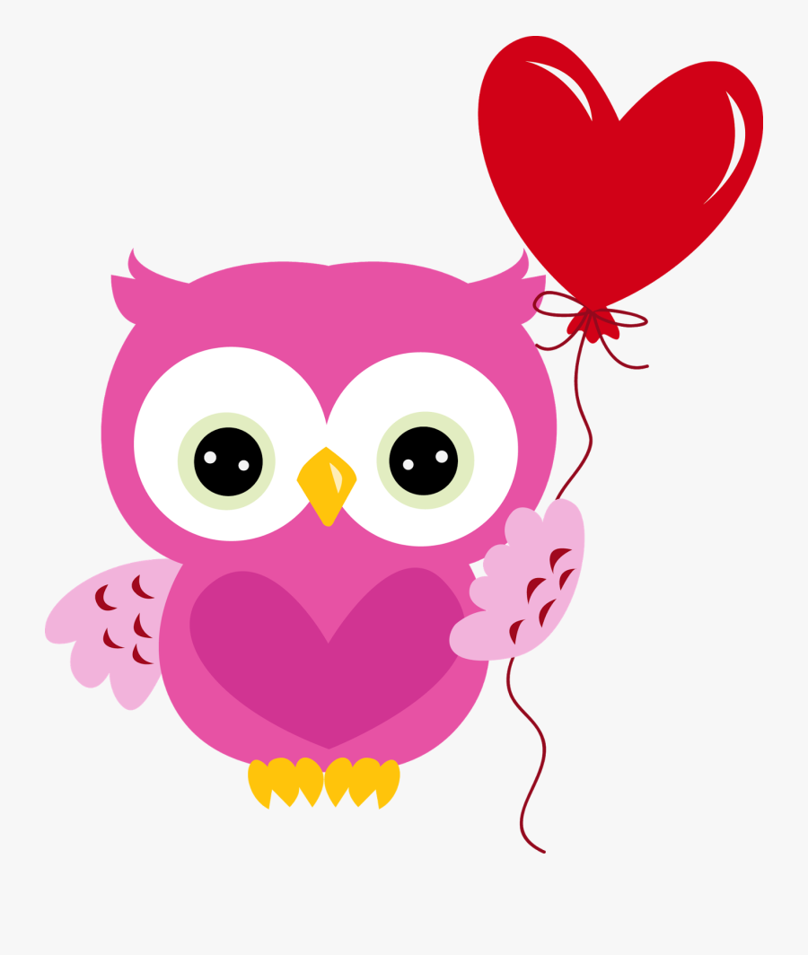 Valentines Day Clip Art Owl - Owl Valentines Day Clip Art, Transparent Clipart