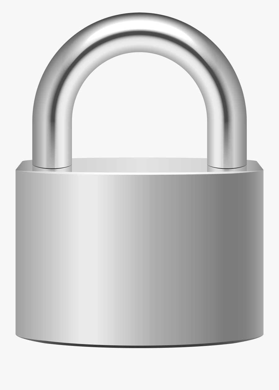 Padlock Silver Clip Art - Lock And Key, Transparent Clipart