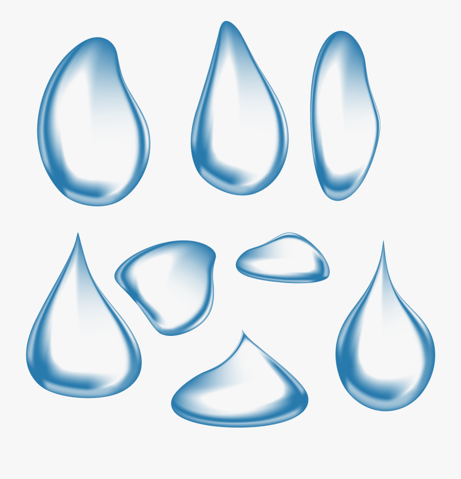 Cartoon Water Droplets - Moving Water Droplets Clipart, Transparent Clipart