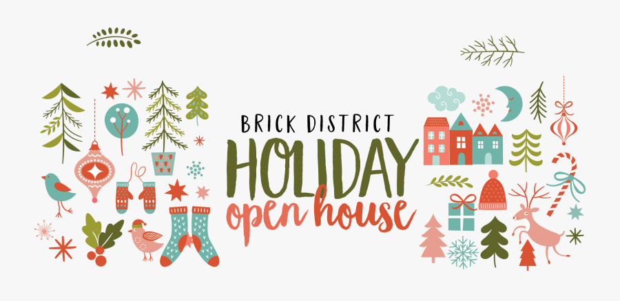 Clip Art Christmas Open House Clipart - Holiday Open House Banner, Transparent Clipart