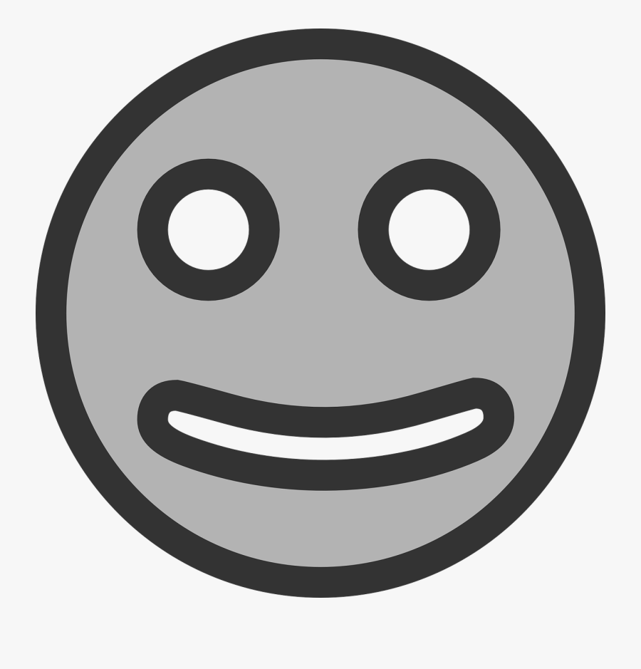 This Free Clipart Png Design Of Smiley Face Clipart - Transparent Grey Smiley Face, Transparent Clipart