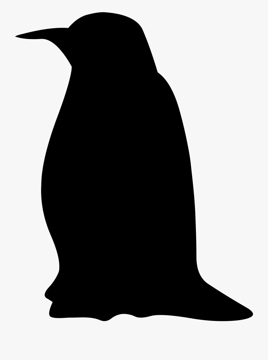 Emperor Penguin Clipart - Silhouette Of A Penguin, Transparent Clipart