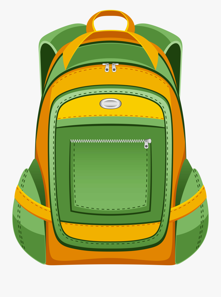Backpack Clipart - School Bag Vector Png, Transparent Clipart
