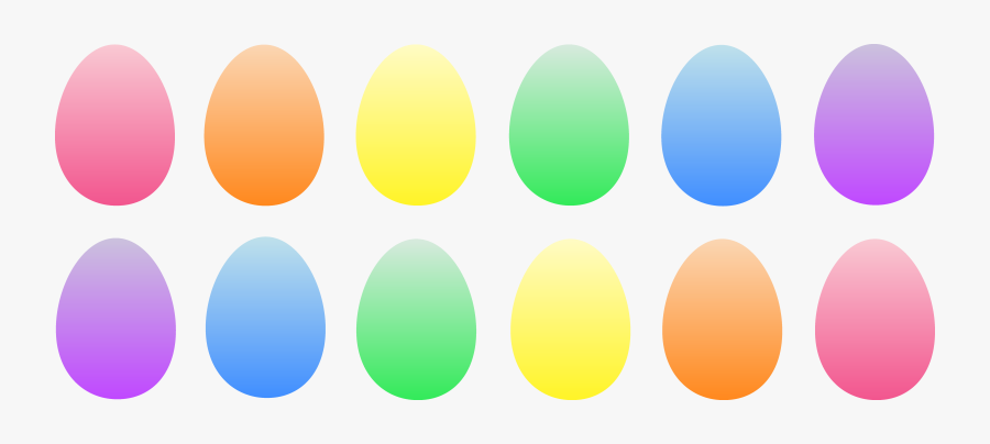 Colored Easter Eggs Clip Art, Transparent Clipart