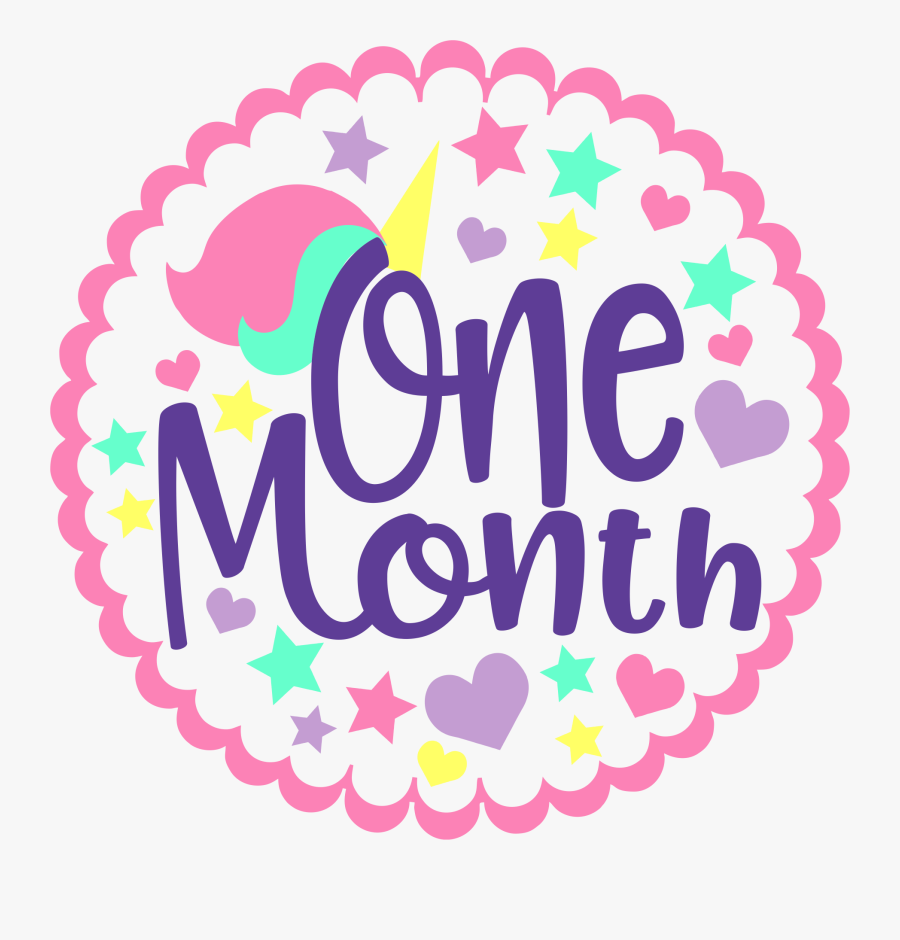 Happy One Month Complete Birthday, Transparent Clipart