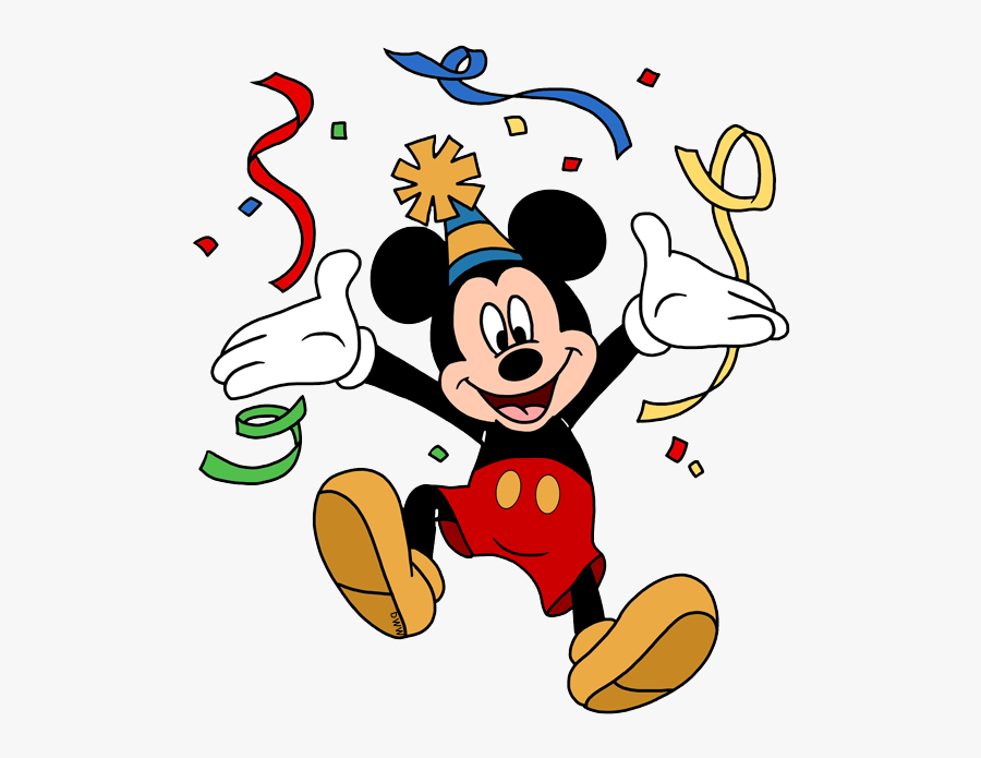 Disney Birthdays And Parties Clip Art Disney Clip Art - Birthday Mickey Mouse Png, Transparent Clipart