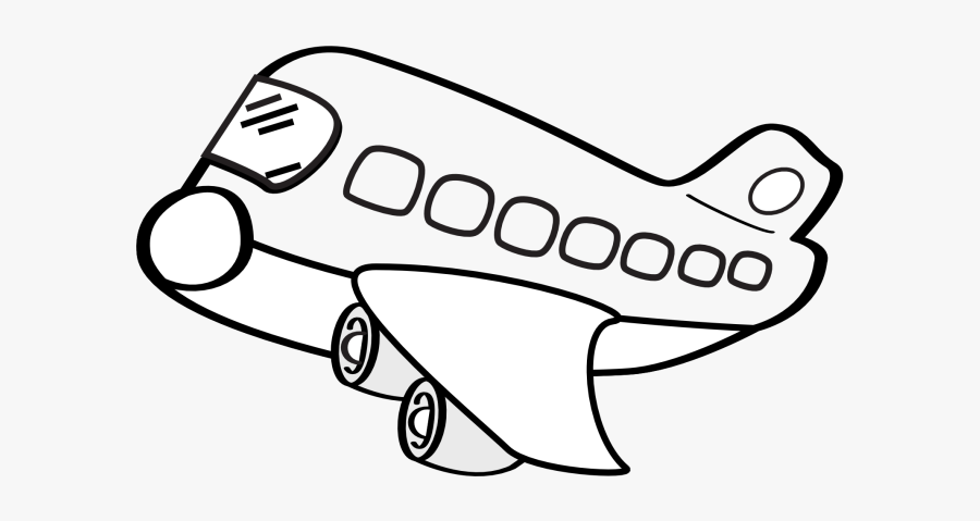 Airplane Clipart Flight - Airplane Clipart Black And White, Transparent Clipart