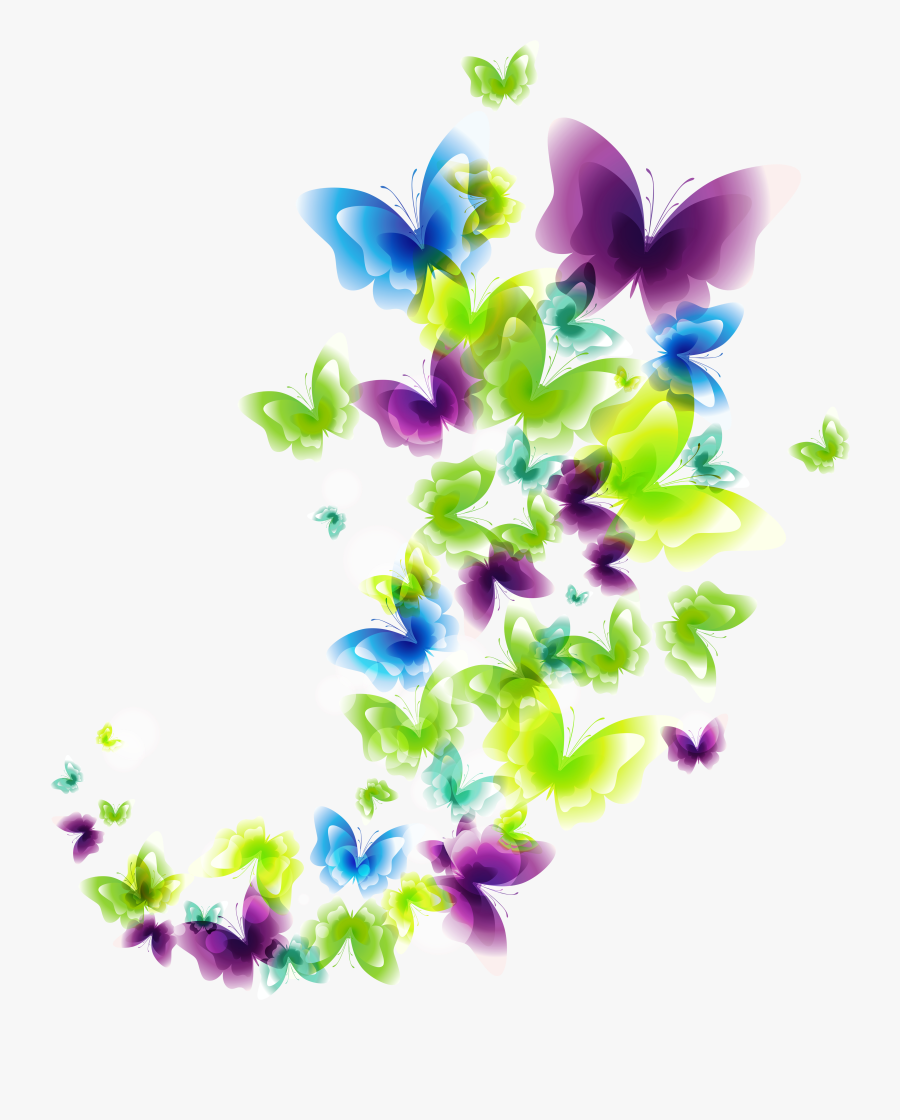 Deco Butterflies Png Clipart Picture - Butterfly Good Morning Quotes, Transparent Clipart