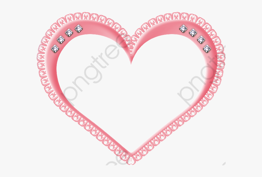 Happy Valentines Day Clipart Banner - Heart Shape Border Design, Transparent Clipart