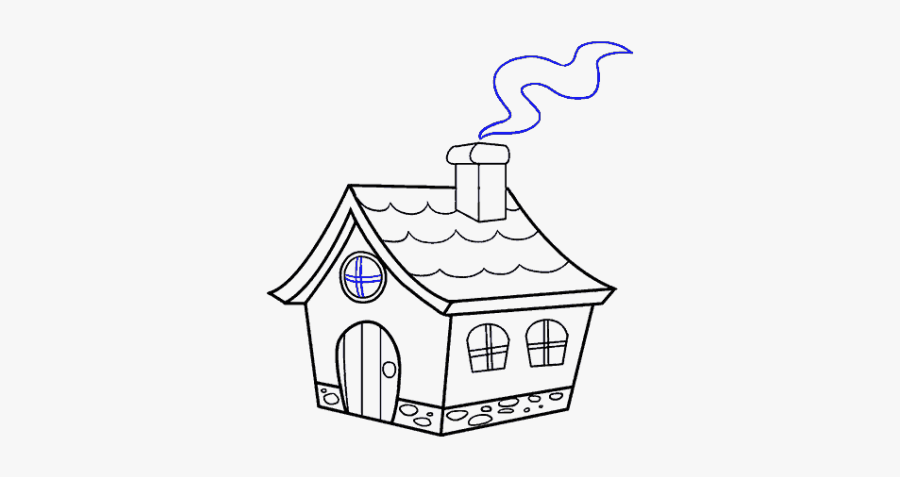 Draw A Cartoon House, Transparent Clipart