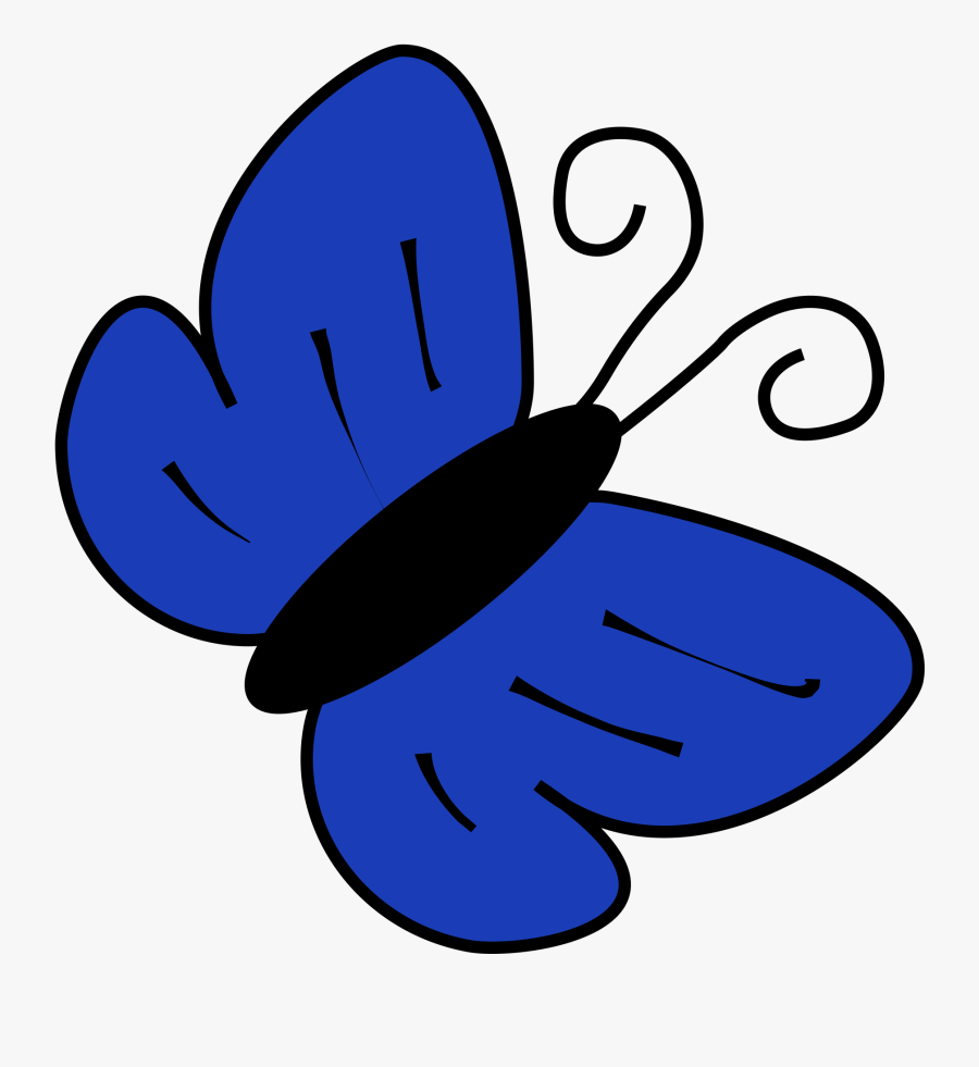 Little Butterfly Clipart, Vector Clip Art Online, Royalty - Blue Clipart Butterfly, Transparent Clipart