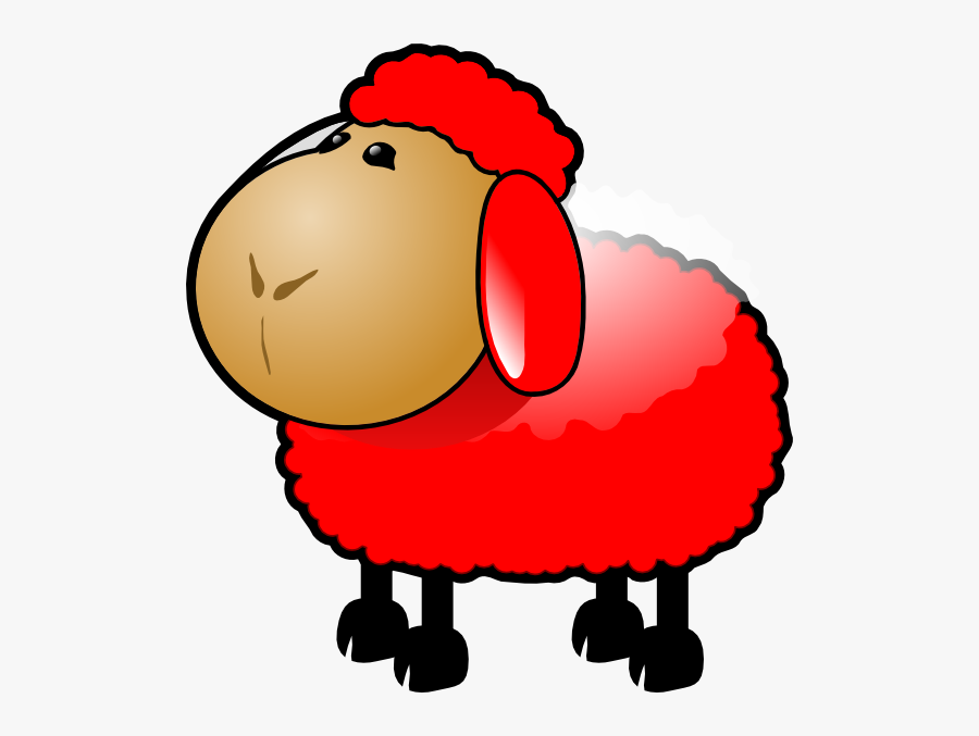 Red Sheep Svg Clip Arts - Sheep Clip Art, Transparent Clipart