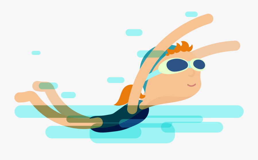 Swimming Euclidean Vector Dhaptar Gaya Langi - Girl Swimming Clip Art Png, Transparent Clipart