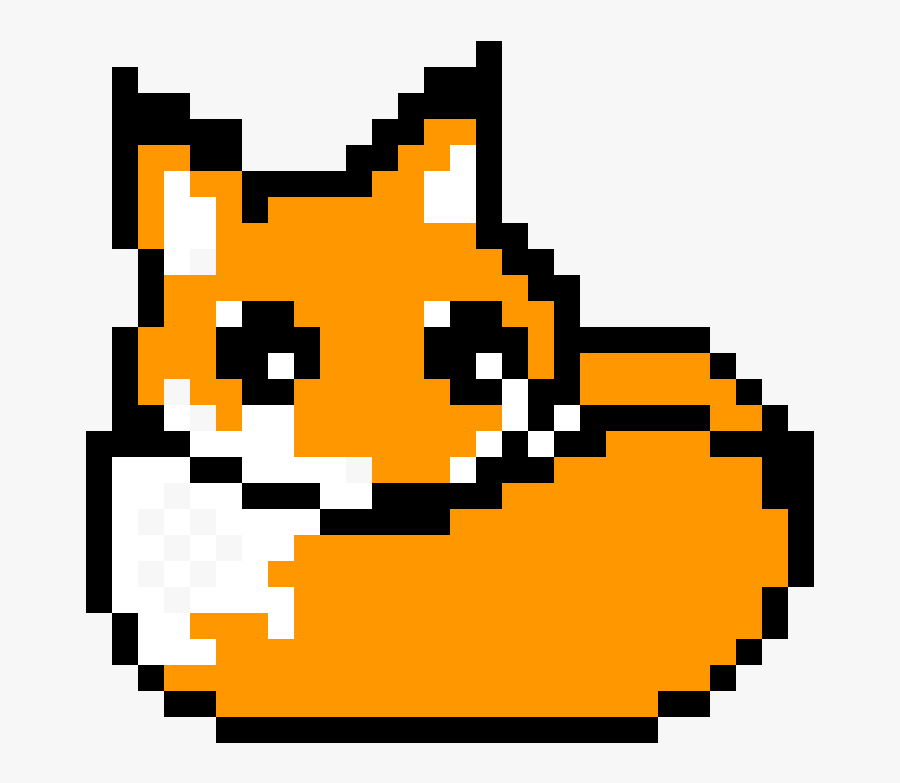 Minecraft Pixel Art Fox Clipart , Png Download - Easy Pixel Art Cat, Transparent Clipart