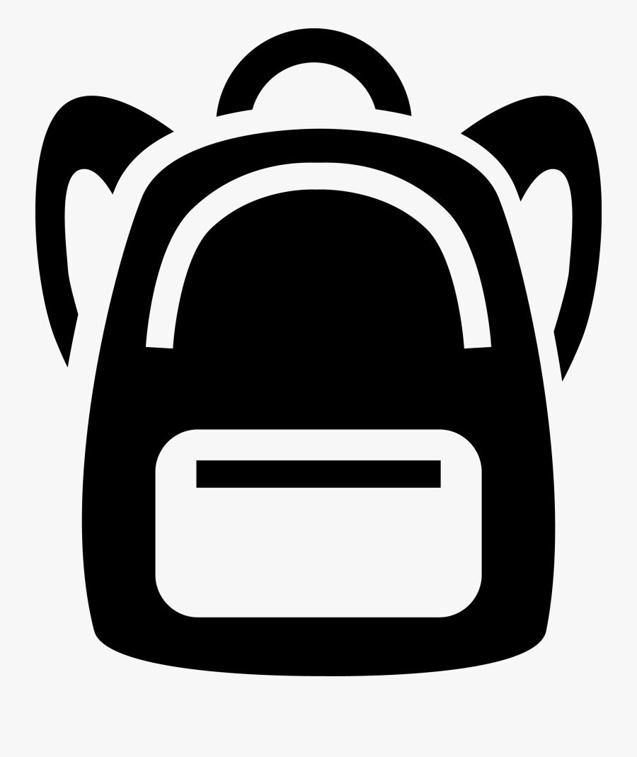 Backpack Clipart To Printable - Black And White Backpack Png Clipart, Transparent Clipart