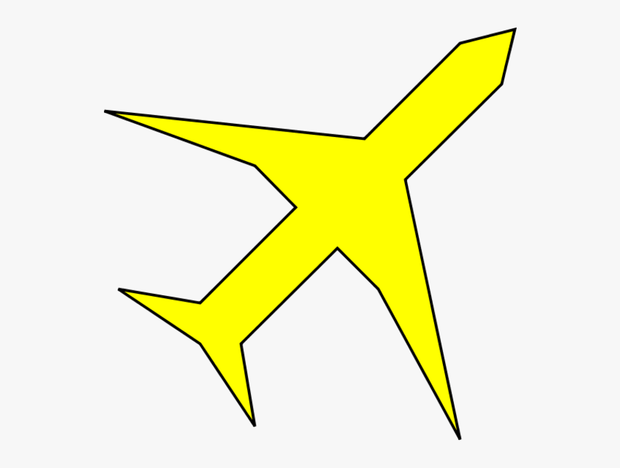 Airplane Clipart Yellow Airplane - Yellow Plane Clip Art, Transparent Clipart