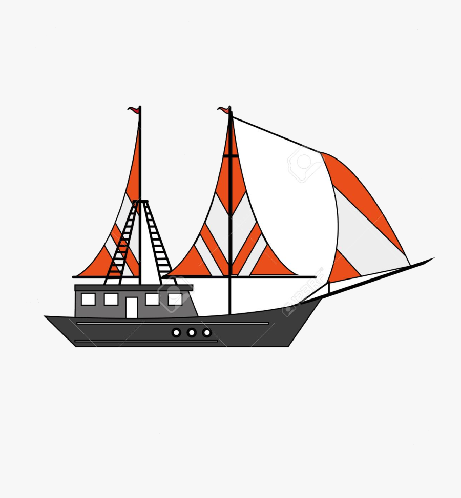 Sailboat Clipart Fishing Boat Free On Transparent Png - Sail, Transparent Clipart