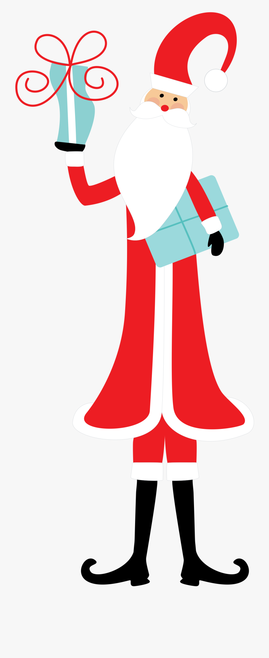 Whimsical Santa Clipart - Santa Clipart Whimsical, Transparent Clipart