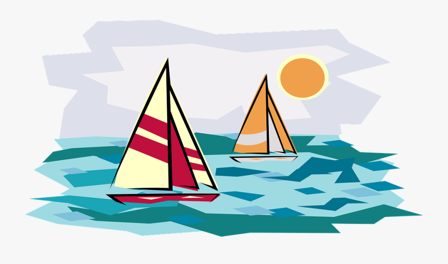 Holiday Sailboat Sunset Free - Sailboat On Water Clipart, Transparent Clipart