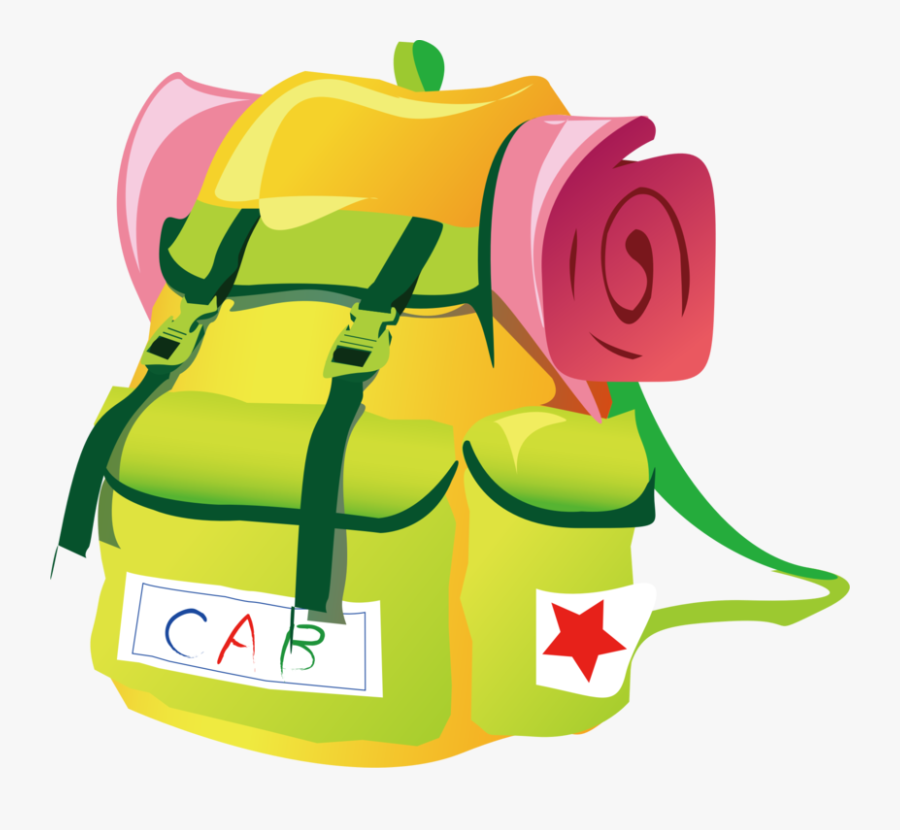 Backpack Clipart Graphic Free Travel Bag Stock Image - Back Pack Clipart Png, Transparent Clipart