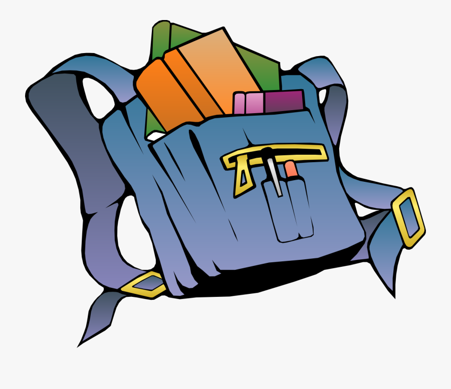 Backpack With Books Clipart, Transparent Clipart