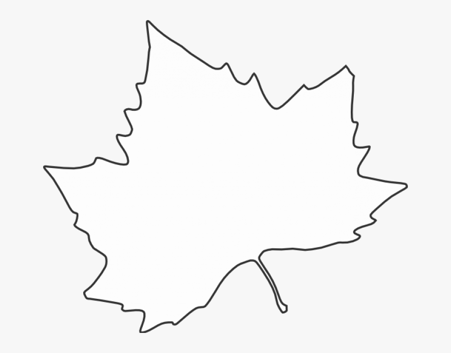 Leaf Clip Art Outline, Transparent Clipart