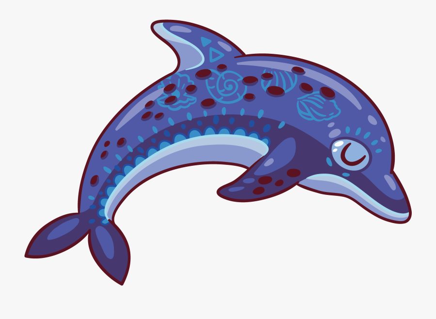 Common Bottlenose Dolphin Purple Clip Art - Wholphin, Transparent Clipart