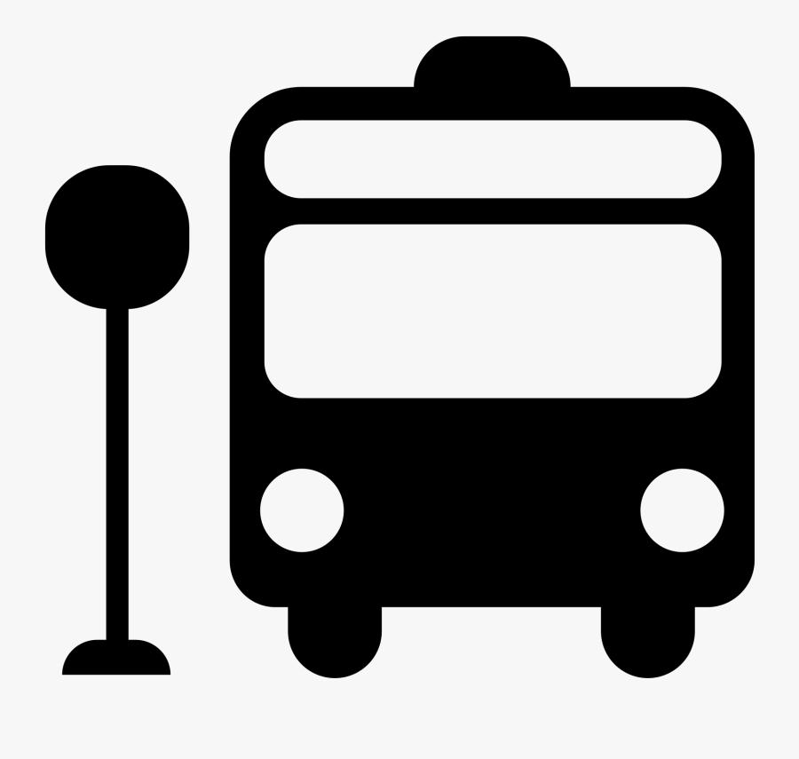 Stop Sign Clipart Black And White - Bus Stop Icon Png, Transparent Clipart
