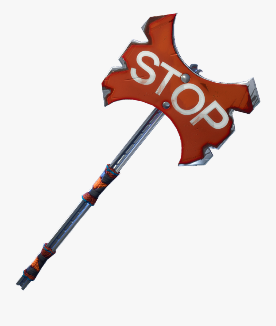 Stop Axe Stop Axe Featured - Fortnite Stop Sign Pickaxe, Transparent Clipart