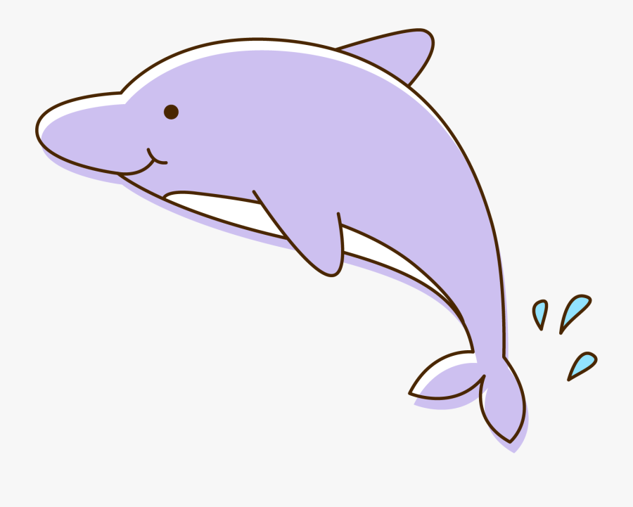 Dolphin Clip Art Outline - ปลาโลมา การ์ตูน ลาย เส้น, Transparent Clipart