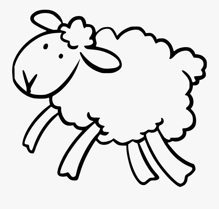 Jumping Lamb Vector Clipart Image - Clip Art Black And White Sheep, Transparent Clipart