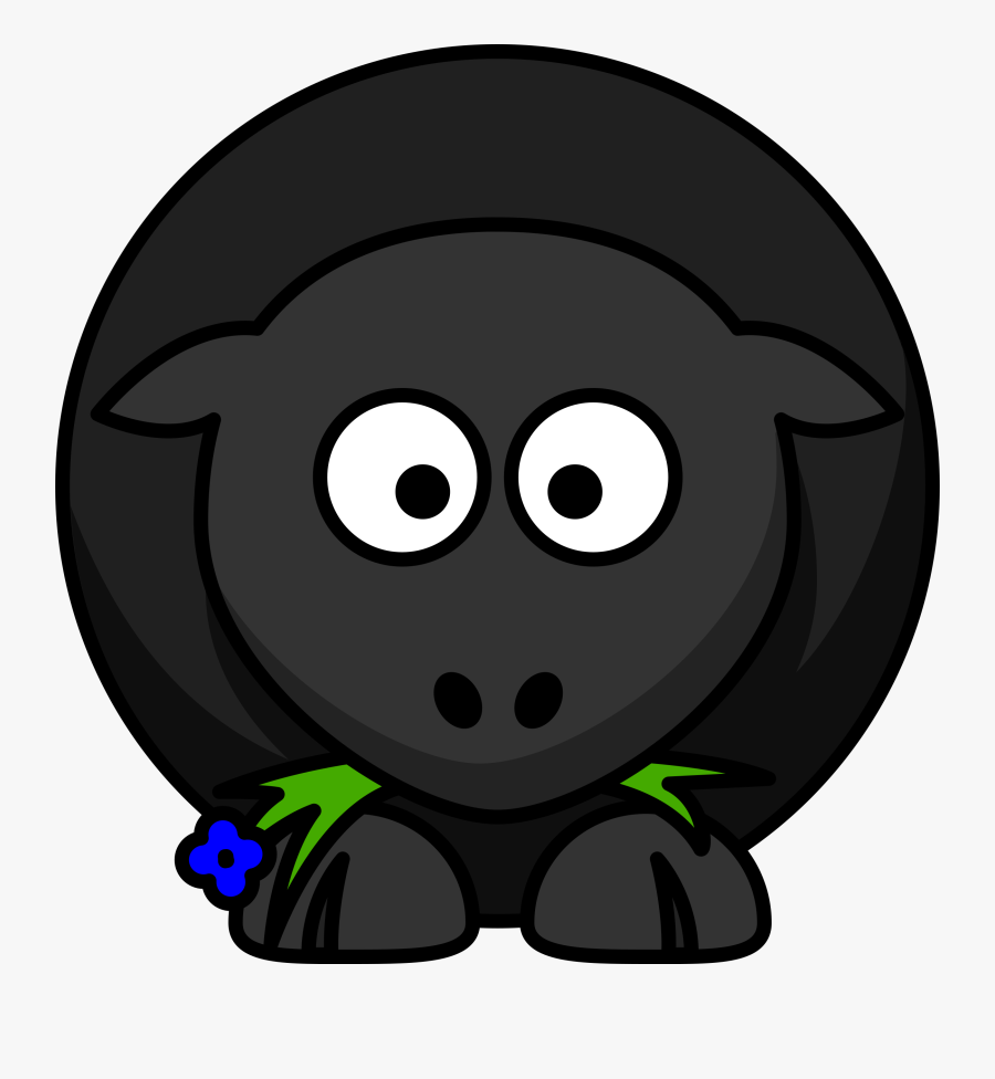 Cartoon Black Sheep - Cartoon Black Sheep Png, Transparent Clipart