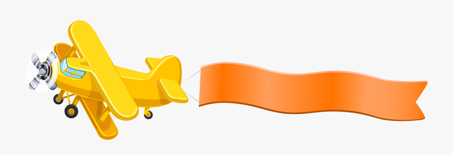 Airplane With Banner Png Clip Art Image - Plane With Banner Clipart Png, Transparent Clipart