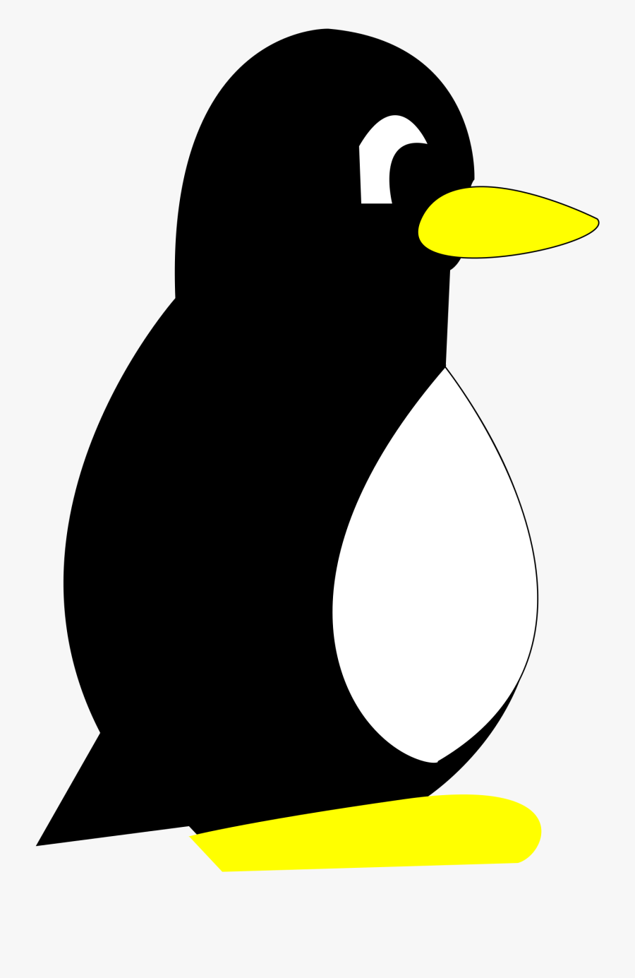 Side Profile Of A Cartoon Penguin, Transparent Clipart