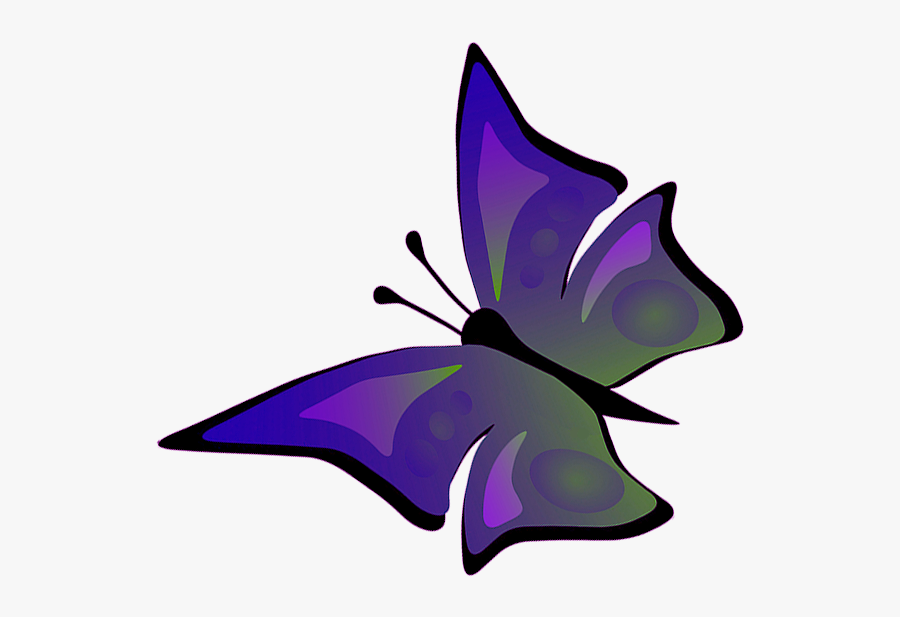 Butterfly Clipart - Drawing Of Flying Butterfly, Transparent Clipart