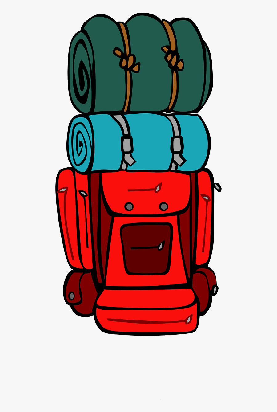 Clip Art Hiking Backpack Clipart - Backpacker Clipart, Transparent Clipart