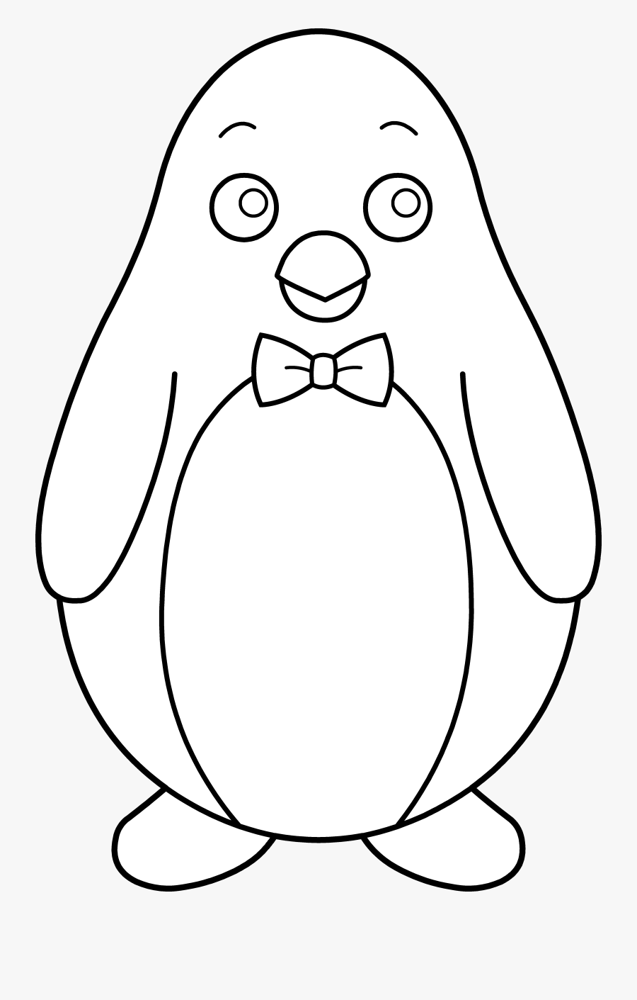 Cute Penguin Clip Art Black And White Images Pictures - Penguin Clipart Black And White, Transparent Clipart