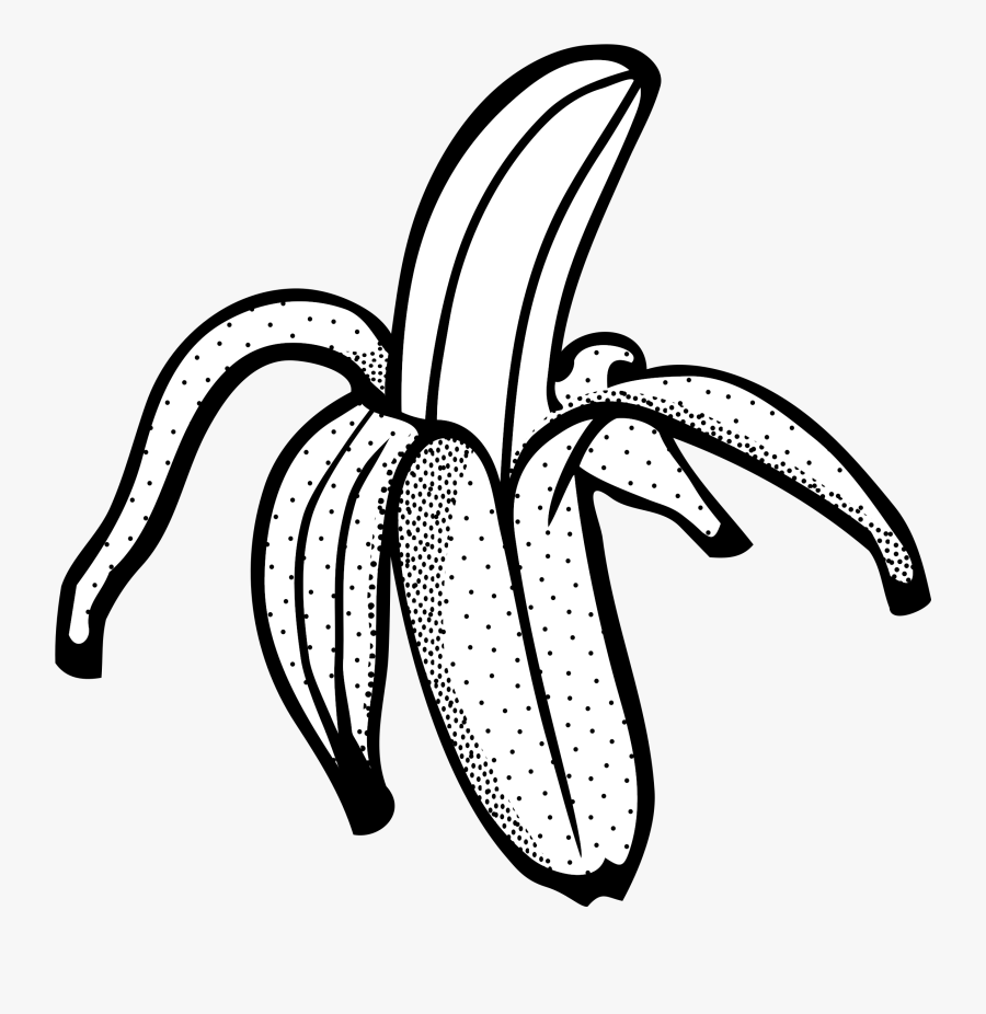 Banana - Banana Clipart Black And White, Transparent Clipart