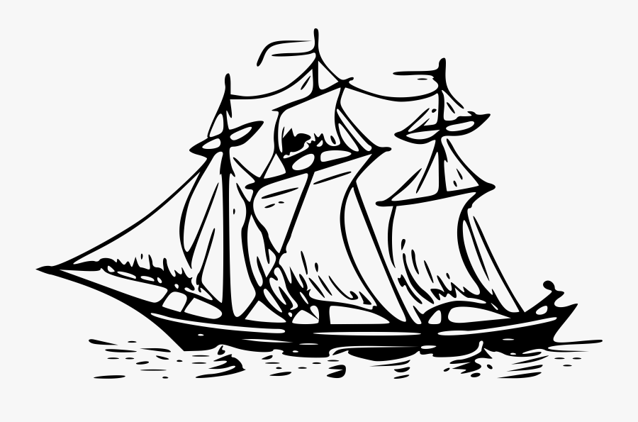 Line Drawing At Getdrawings - Line Drawings Of Tall Sailing Ships, Transparent Clipart
