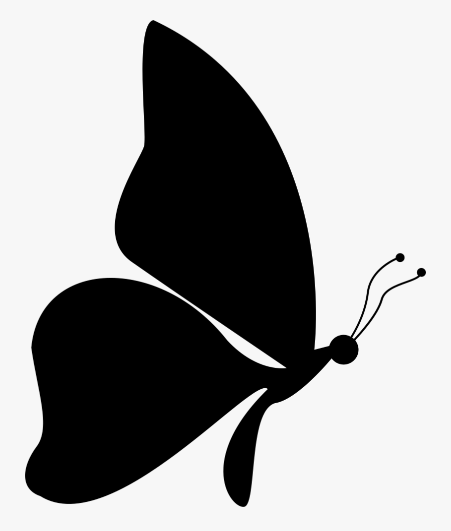Shape From Side View - Butterfly Side View Vector, Transparent Clipart