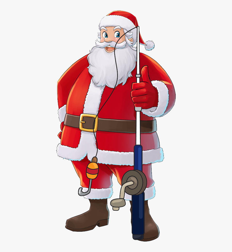 Santa Fishing Clipart Santa Fishing Clipart Santa Skates - Santa Fishing Png, Transparent Clipart