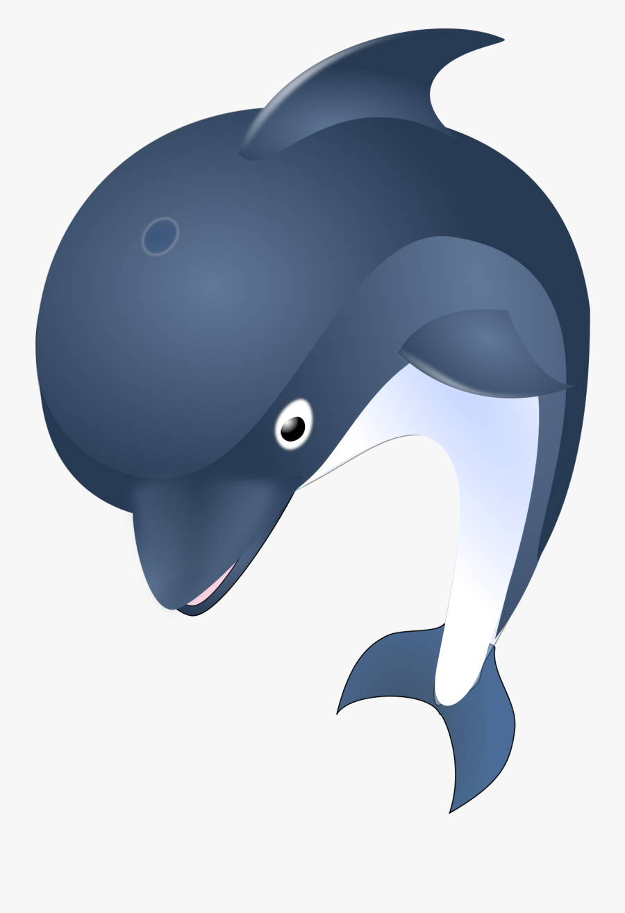 Clipart - Draw Clipart Dolphin Cartoon, Transparent Clipart