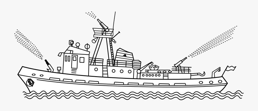 Transparent Fire Clipart - Fire Boat Clipart, Transparent Clipart