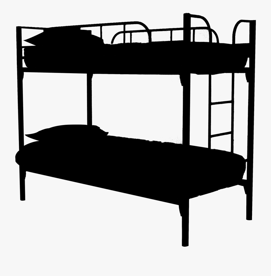 Bunk Bed Silhouette - Bunk Bed Transparent, Transparent Clipart