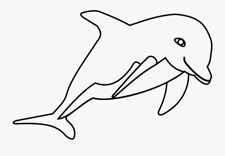 Transparent Dolphin Vector Png - Dolphin Clipart Black And White, Transparent Clipart